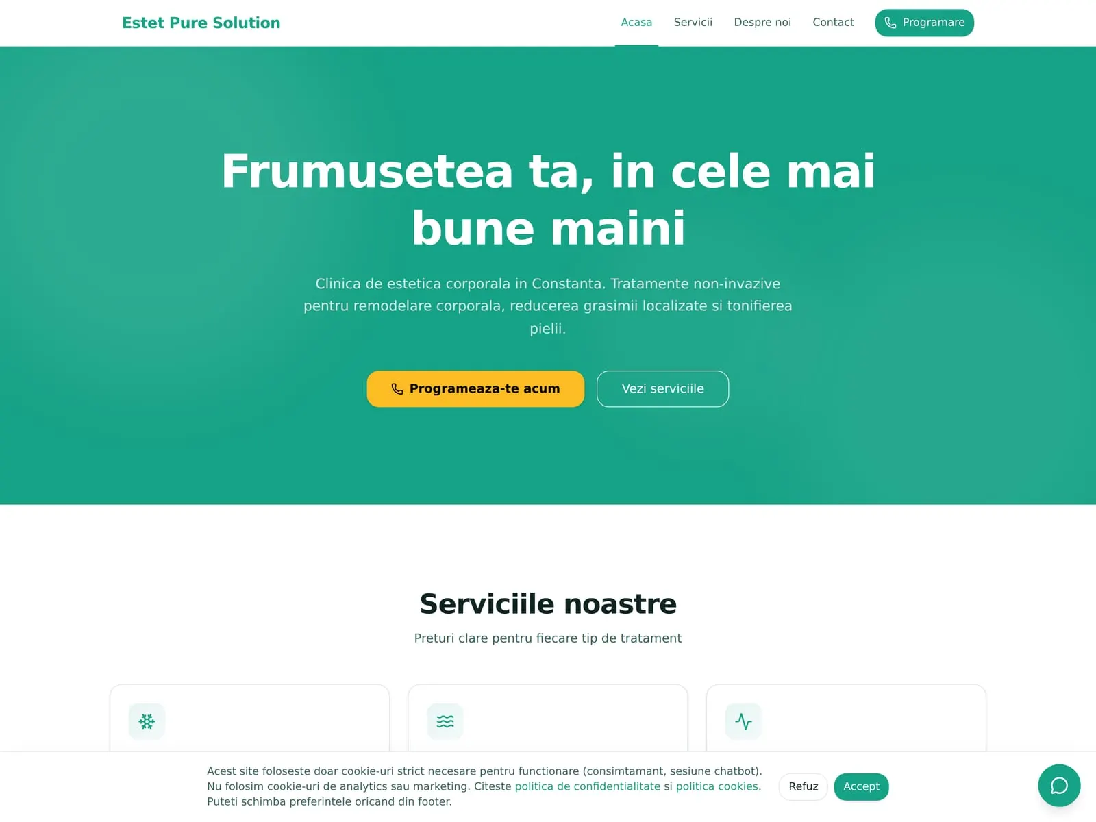 Pagina principală estetpuresolution.ro