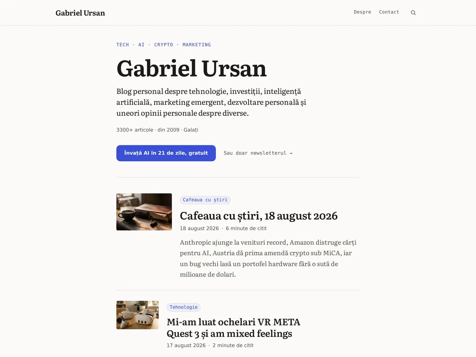 Pagina principală gabrielursan.ro